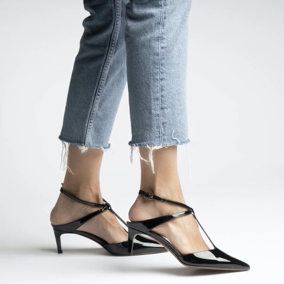 L'Autre Chose T-bar Court Shoes, Periwinkle Blue, Sz 38.5 - Picture 6 of 7